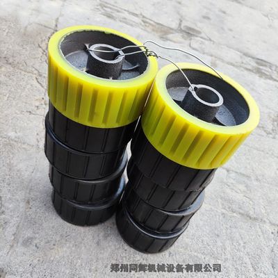 攪拌機(jī)專(zhuān)用黃色聚氨酯包膠滾托輪 規(guī)格、特性與應(yīng)用解析